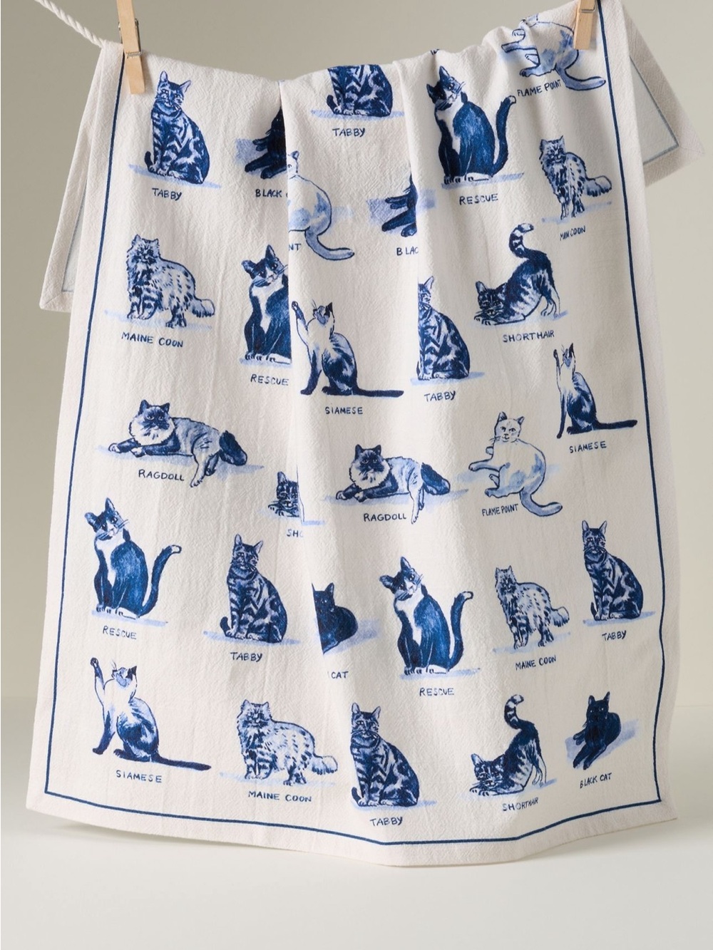 NWT Anthropologie Molly Hatch Dishtowel in Cat